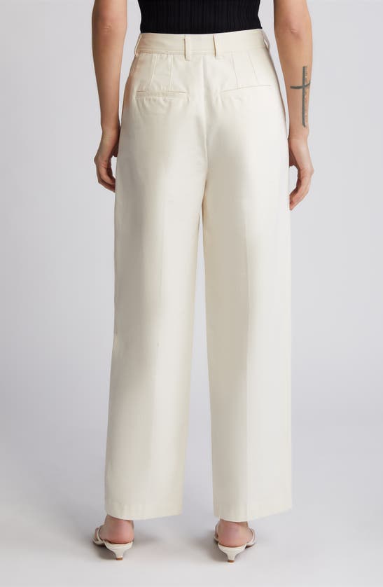 Shop Rue Sophie Jeriel High Waist Straight Leg Pants In Crme Pearl