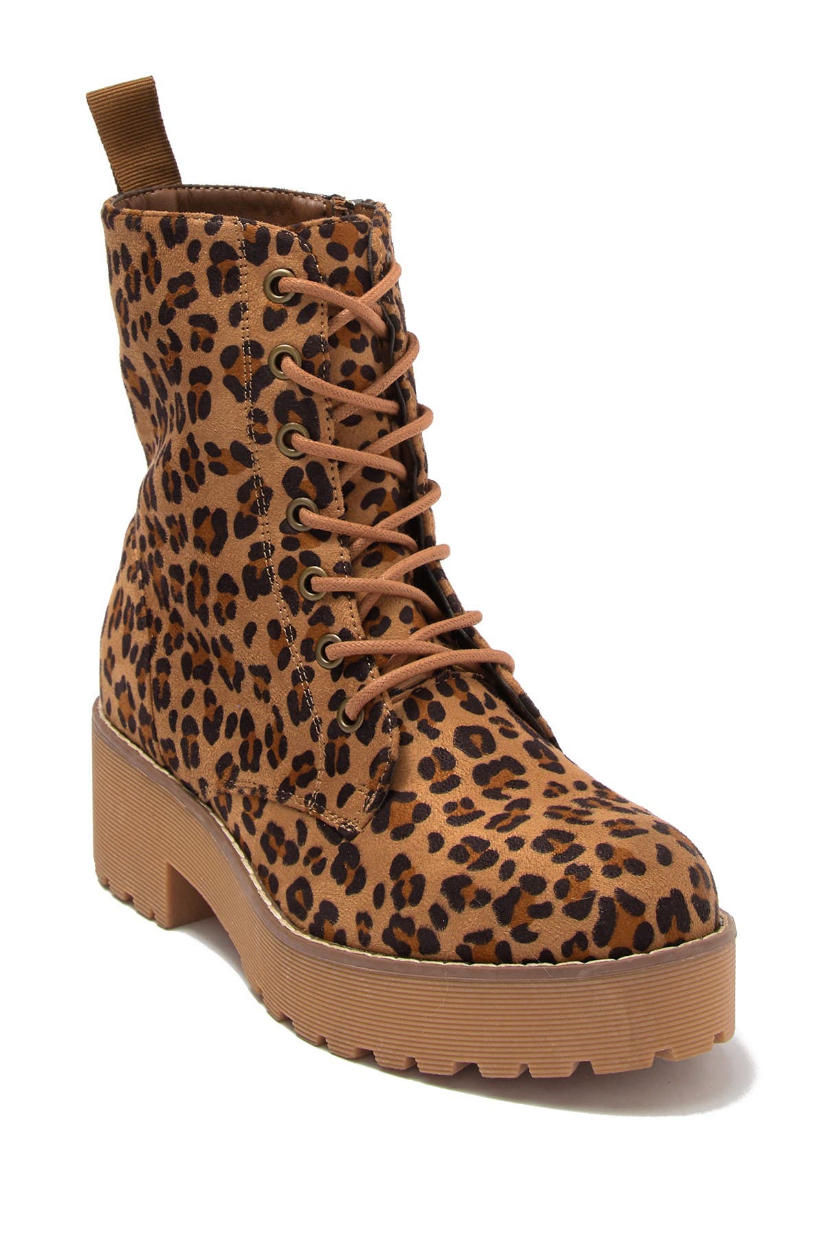 cheetah print combat boots
