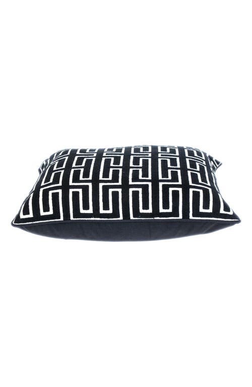 Parkland Collection Milo Embroidered Throw Pillow In Black