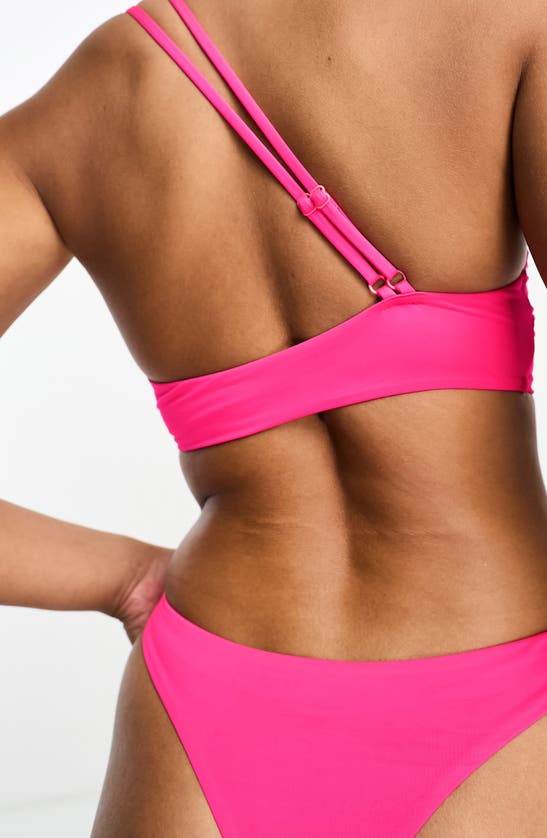 ASOS DESIGN ONE-SHOULDER CUTOUT ONE-PIECE SWIMSUIT