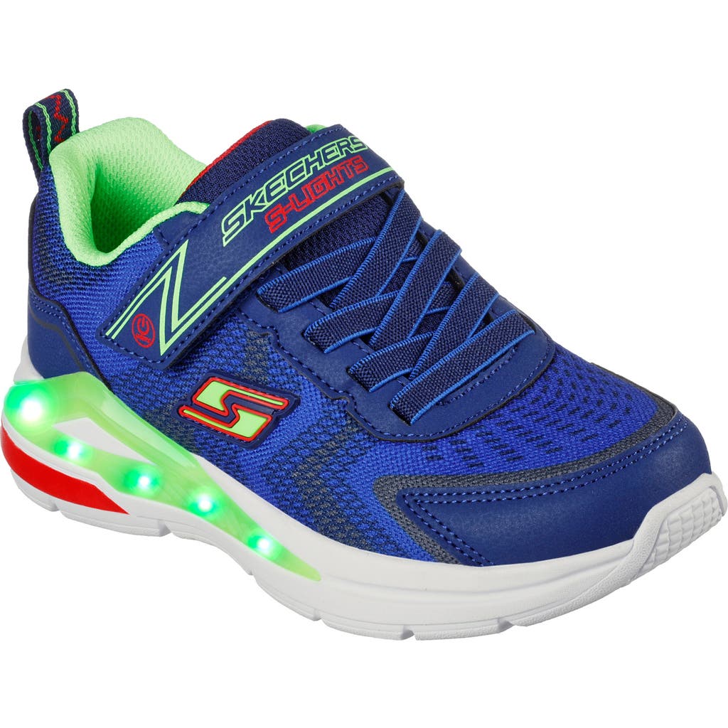Skechers Kids' S-lights® Tri-namics Light-up Sneaker In Navy/lime