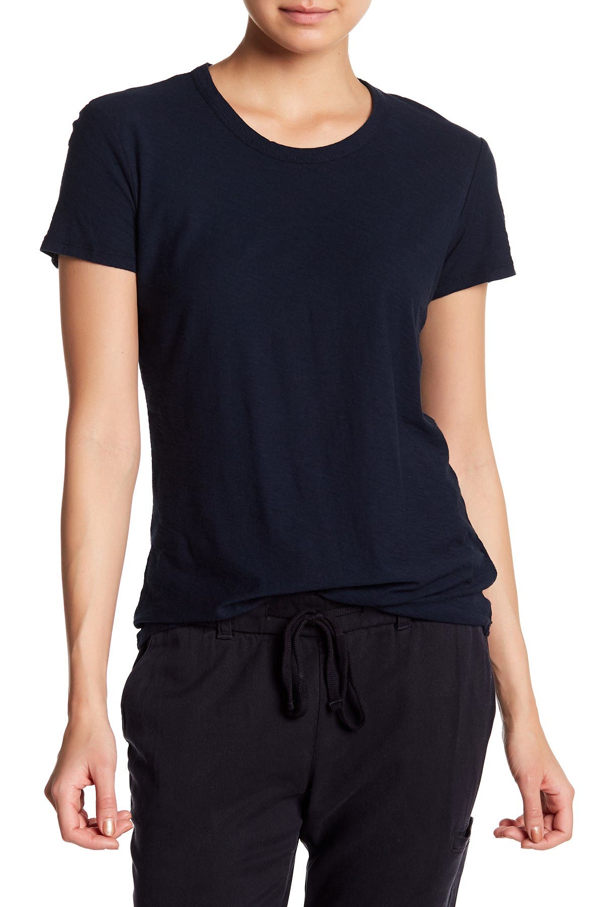 James Perse Crew Neck Short Sleeve T-shirt In Open Blue1