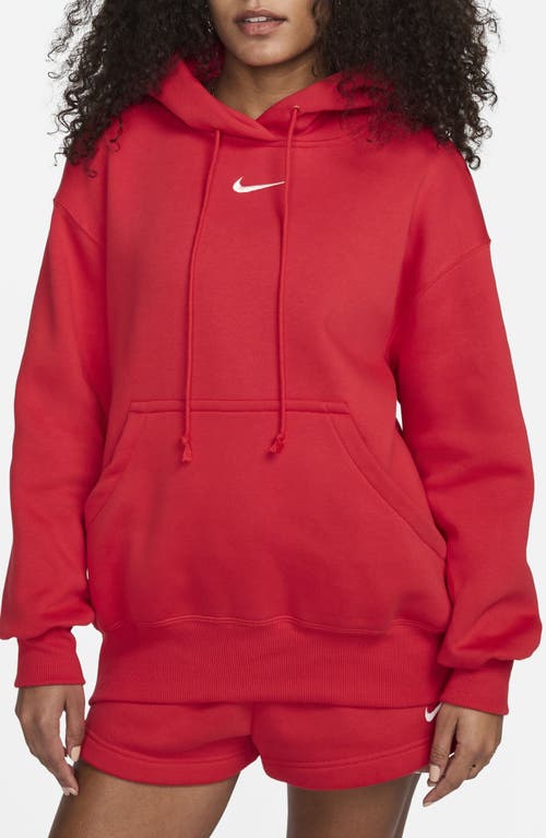 Sportswear Phoenix Oversize Fleece Hoodie in University Red/sail
