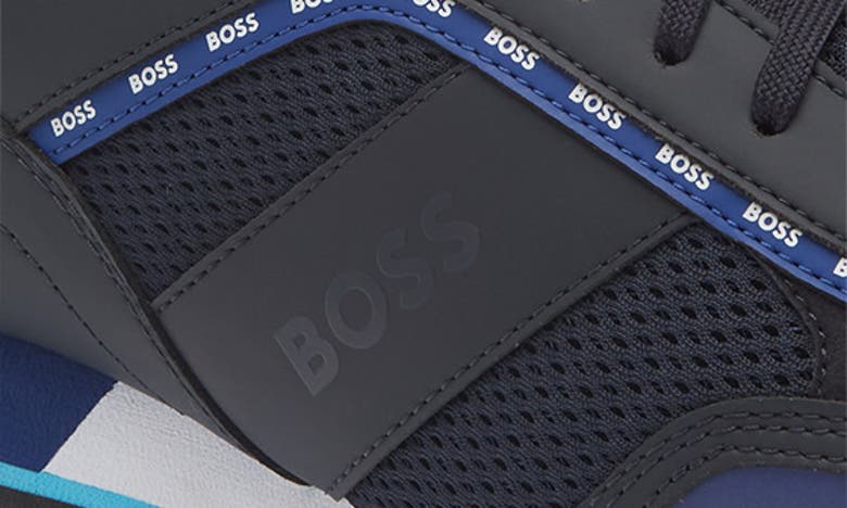 Shop Hugo Boss Boss Parkour Running Shoe In Dark Blue