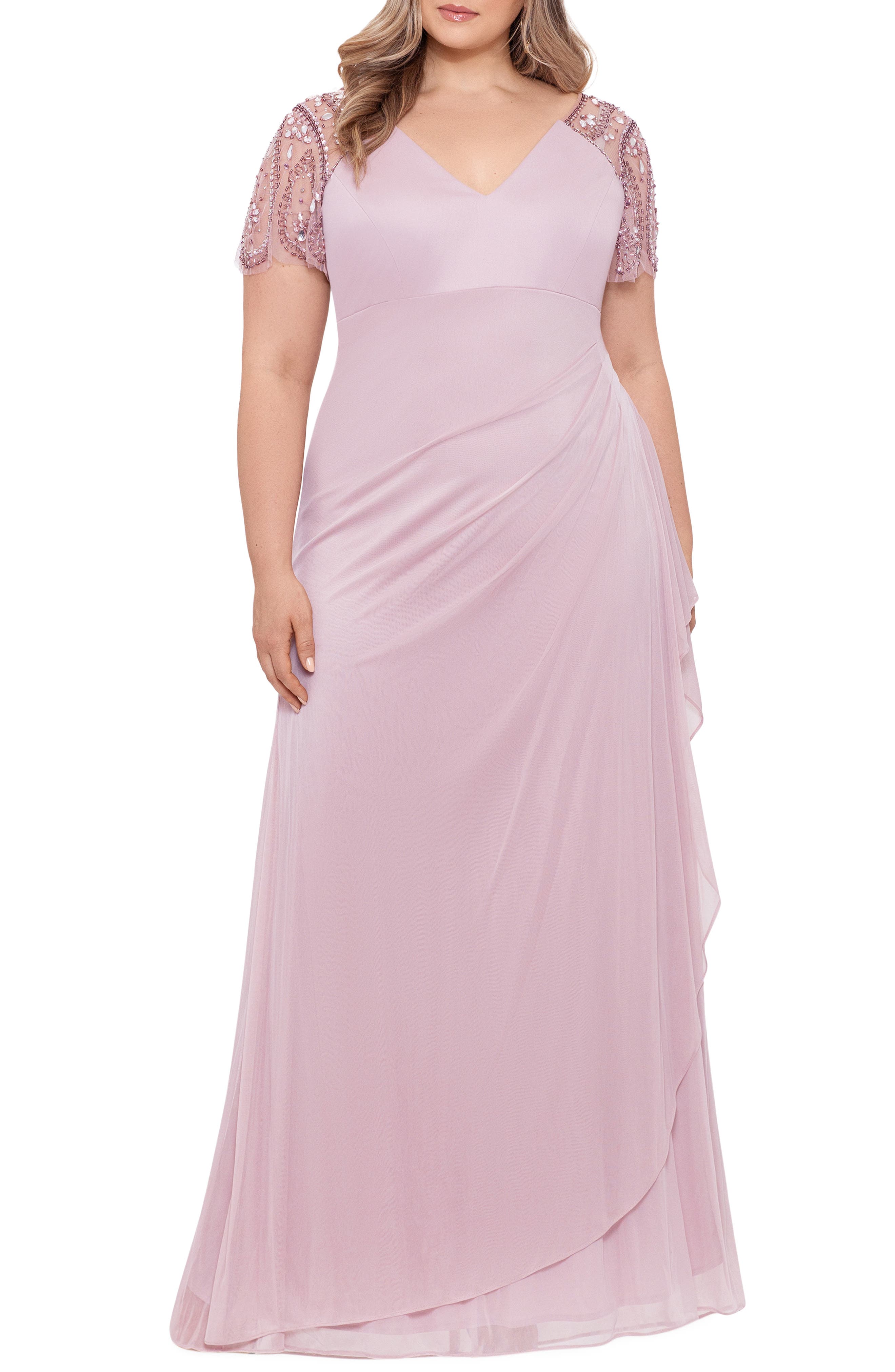 xscape plus size gown