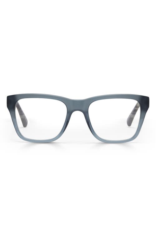 Shop Eyebobs Kvetcher 54mm Square Reading Glasses In Transparent Grey Teal