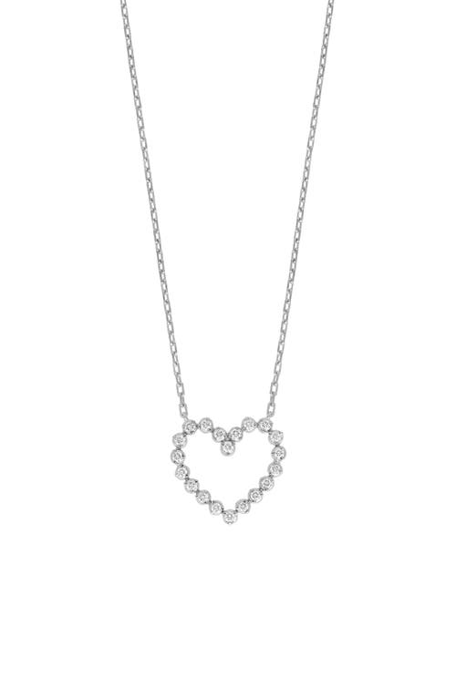 Bony Levy Liora Diamond Heart Pendant Necklace in 18K White Gold at Nordstrom