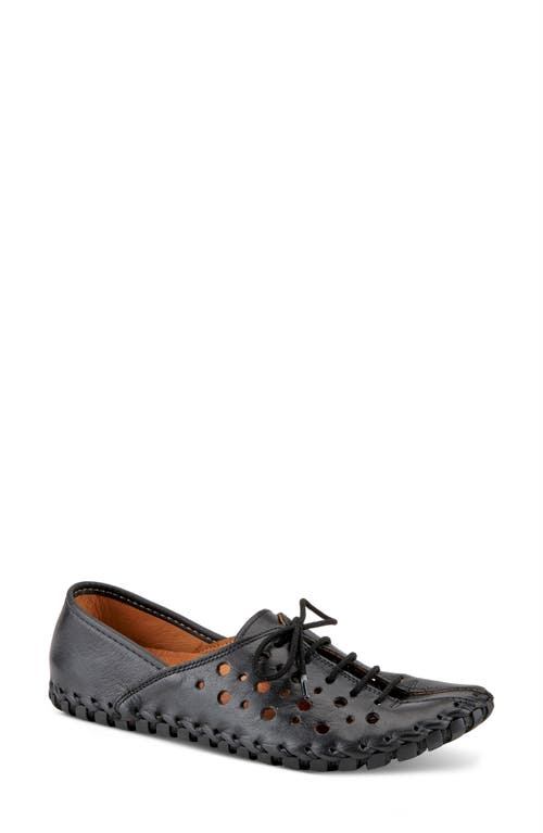 Spring Step Moonwalk Lace-up Shoe In Black