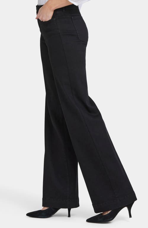 Shop Nydj Teresa Wide Leg Corduroy Pants In Black Rinse