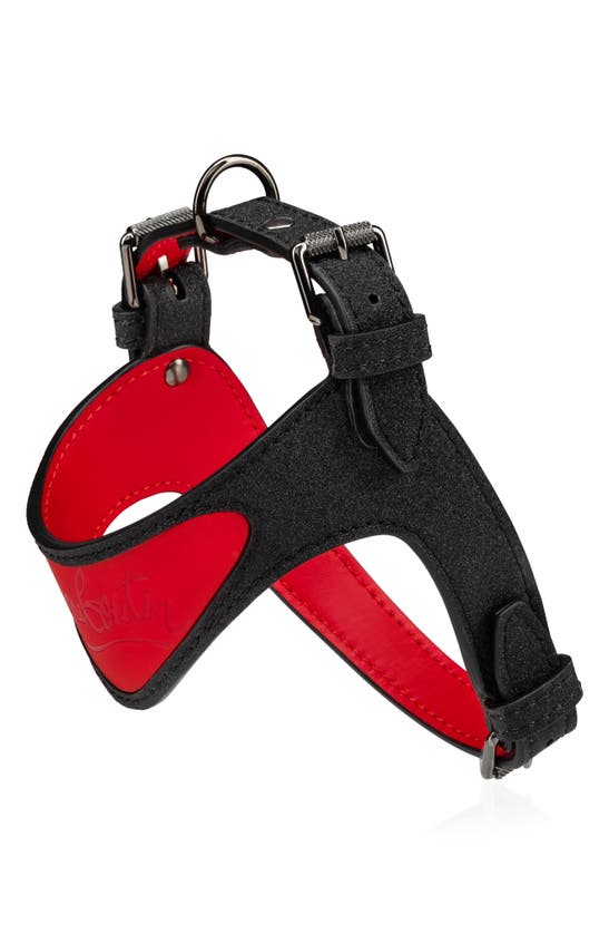 Christian Louboutin Extra Small Loubiharness Dog Harness In Black