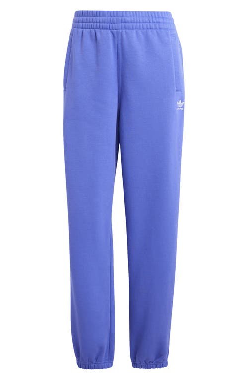 Shop Adidas Originals Adidas Essentials Trefoil Lifestyle Fleece Sweatpants In Semi Cobalt Blue