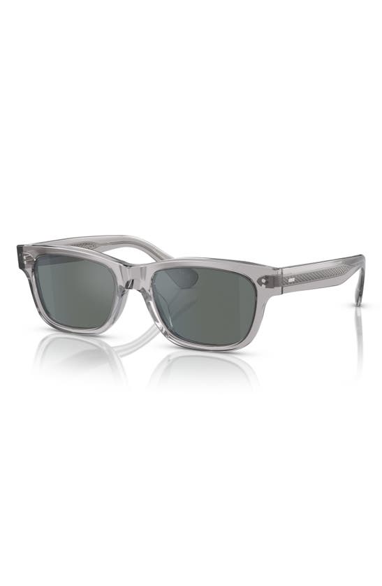 Shop Oliver Peoples Rosson Sun 53mm Square Sunglasses In Grey