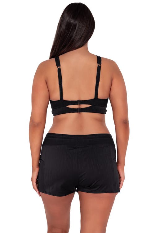 Sunsets Laguna Swim Short In Black Seagrass Texture