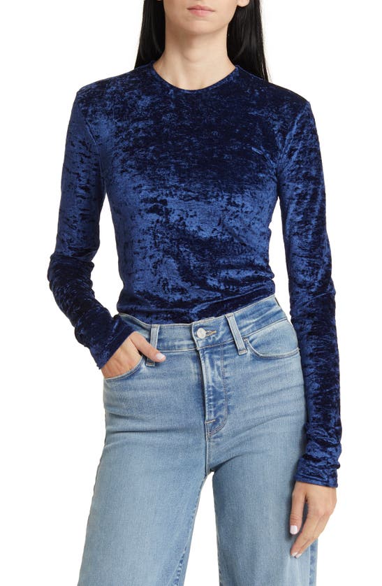 FRAME FRAME CRUSHED VELVET TOP