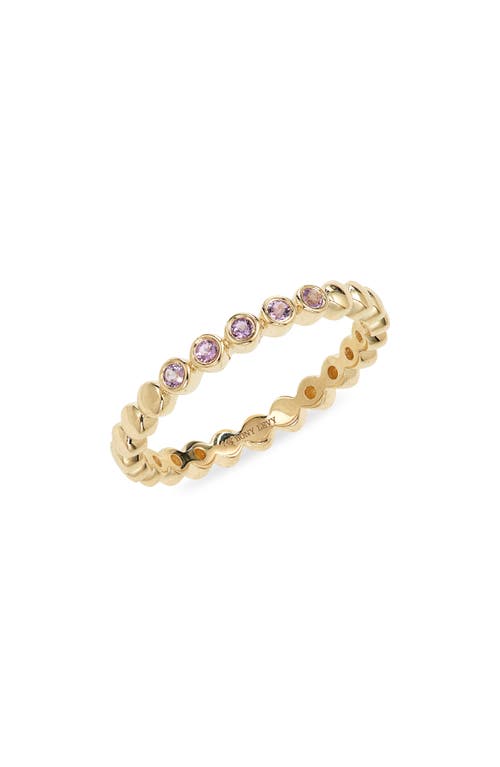 Bony Levy 14K Gold Amethyst Stacking Ring in 14K Yellow Gold 