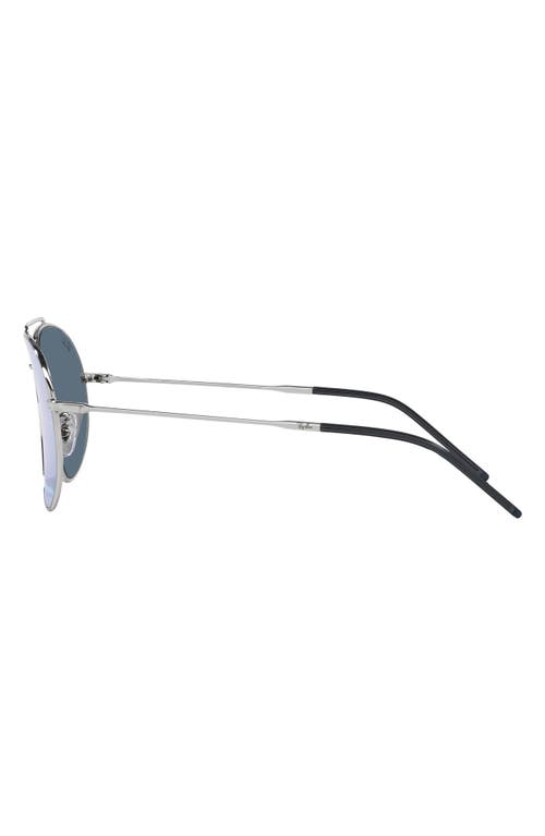 Shop Ray Ban Ray-ban Aviator Reverse 59mm Pilot Sunglasses In Silver