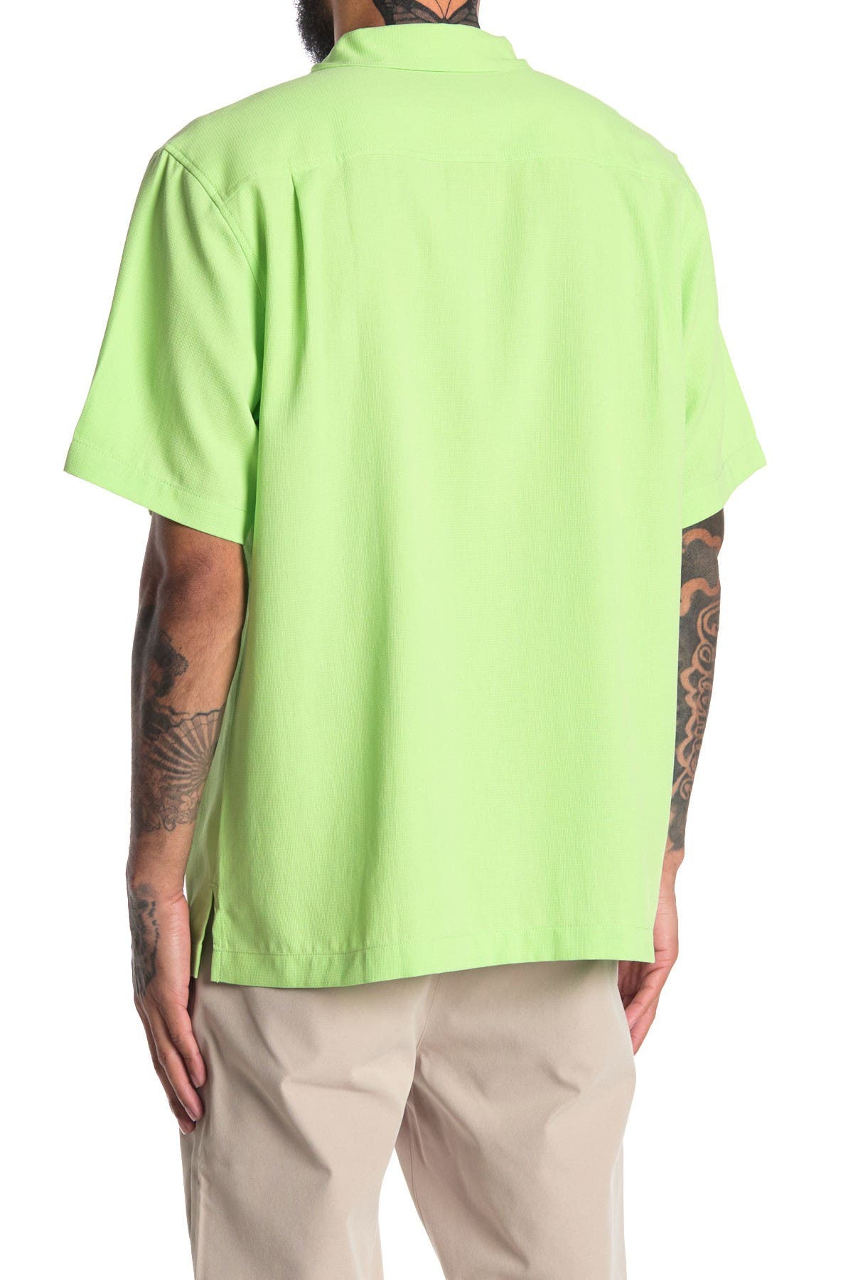 Tommy Bahama Royal Bermuda Short Sleeve Regular Fit Shirt In Medium Green