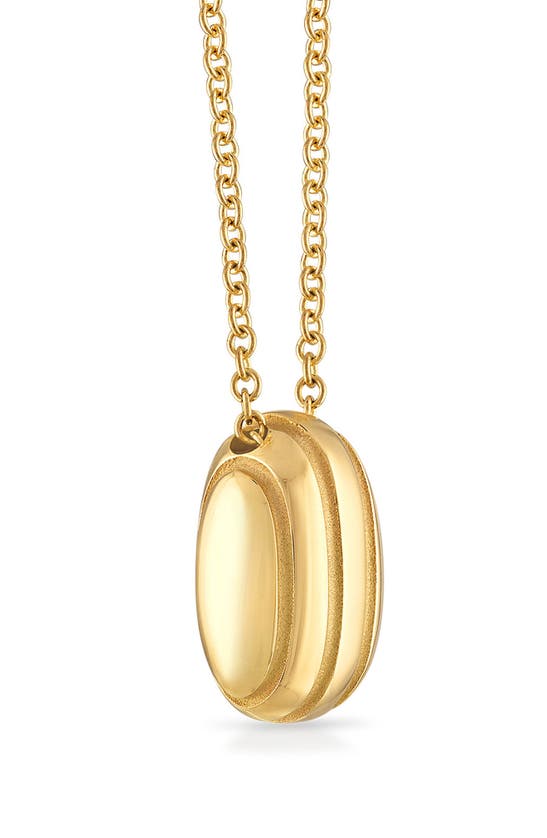 Shop Pamela Zamore Eos Small Egg Pendant Necklace In Gold