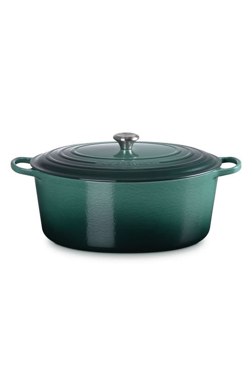 Le Creuset Signature 15 1/2-quart Oval Enamel Cast Iron French/dutch Oven In Artichaut