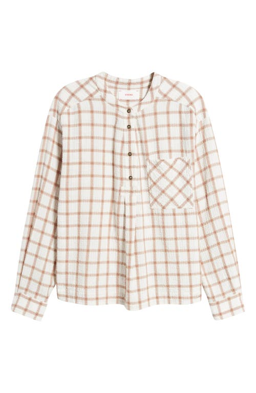 XIRENA XÍRENA MAKENZIE WINDOWPANE CHECK POPOVER TOP 