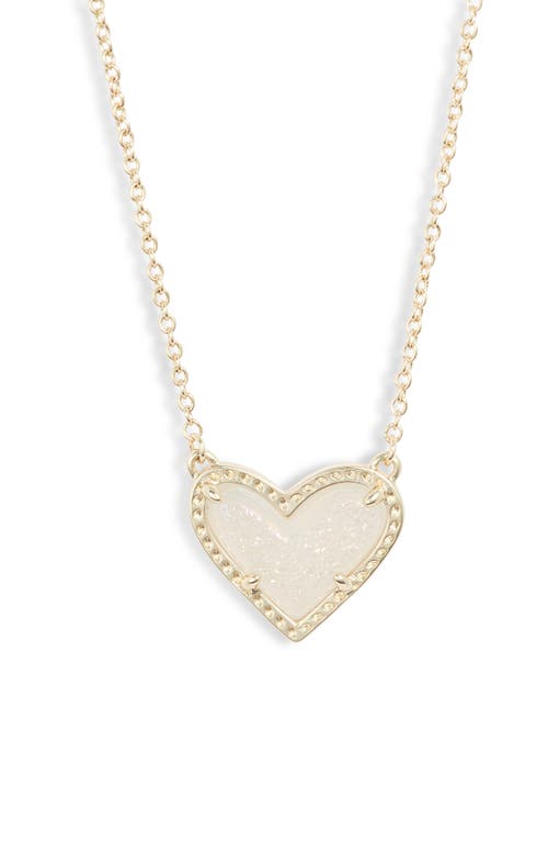 Kendra Scott Ari Heart Pendant Necklace In Gold