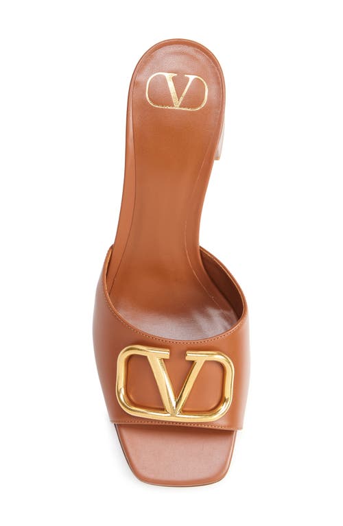 Valentino Vlogo 60 Leather Slides In Selleria