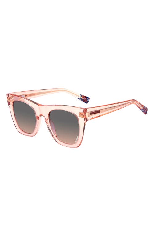 Shop Missoni 51mm Gradient Square Sunglasses In Peach