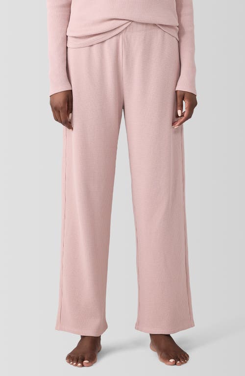 Shop Eileen Fisher Sleep Straight Leg Ankle Organic Cotton Pajama Pants In Opal