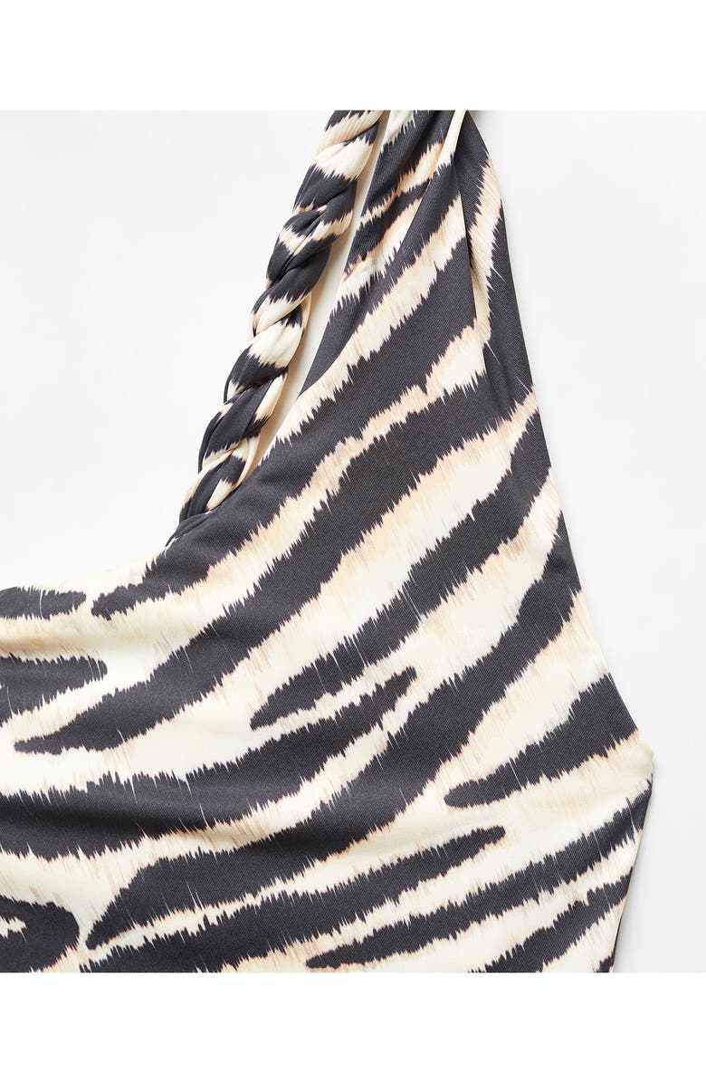 MANGO Asymmetric Animal Print OnePiece Swimsuit Nordstrom
