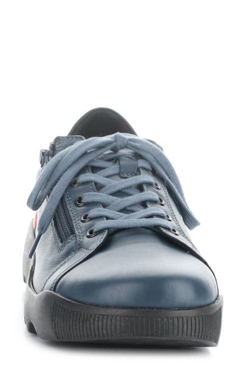 Softinos By Fly London Whiz Sneaker In Denim/black Smooth Leather