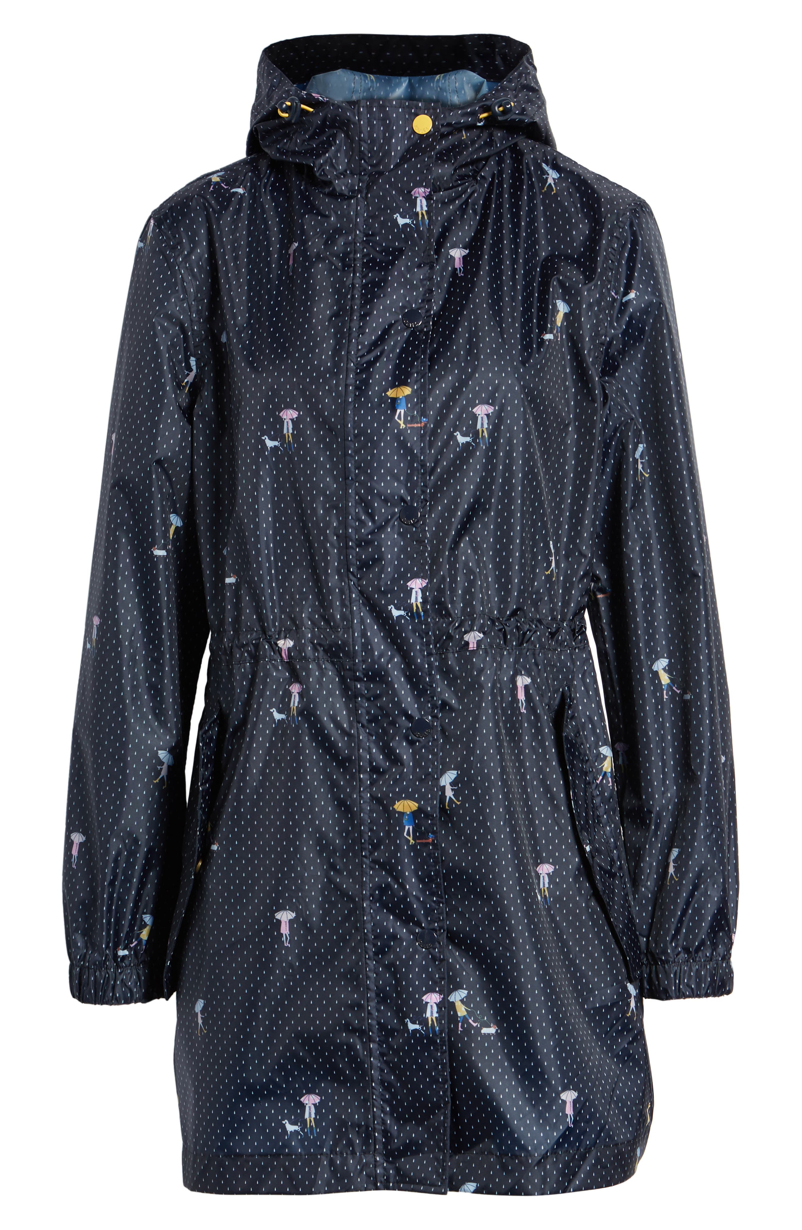 Joules Right as Rain Packable Print Hooded Raincoat Nordstrom Rack