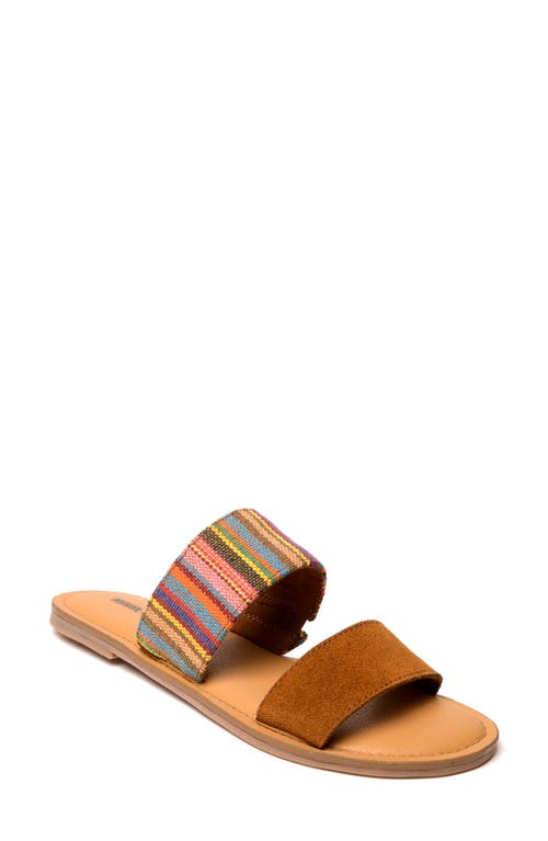 Franky Slide Sandal in Brown Multi