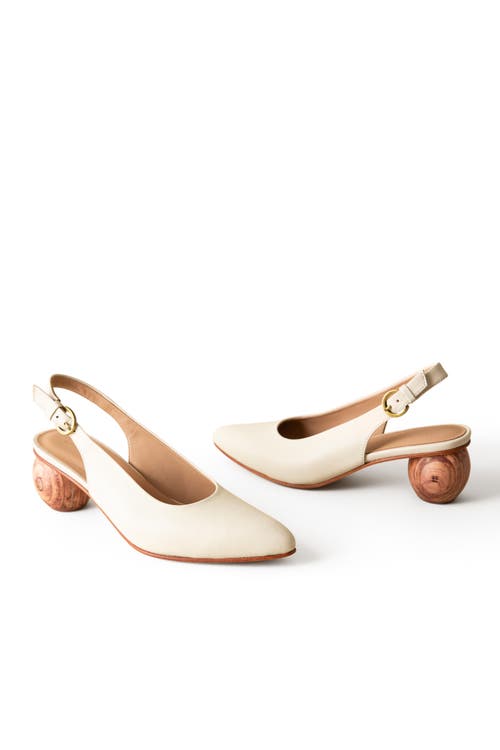 Huma Blanco Canela Slingback Pump In Bone