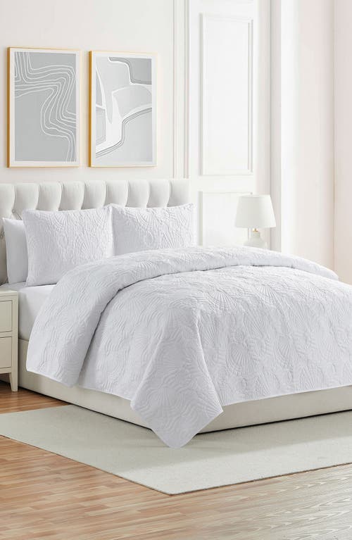 Vcny Home Ocean Solid 3-piece Quilt Set In White