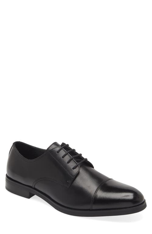 Elliott Cap Toe Lace-Up Derby in Black