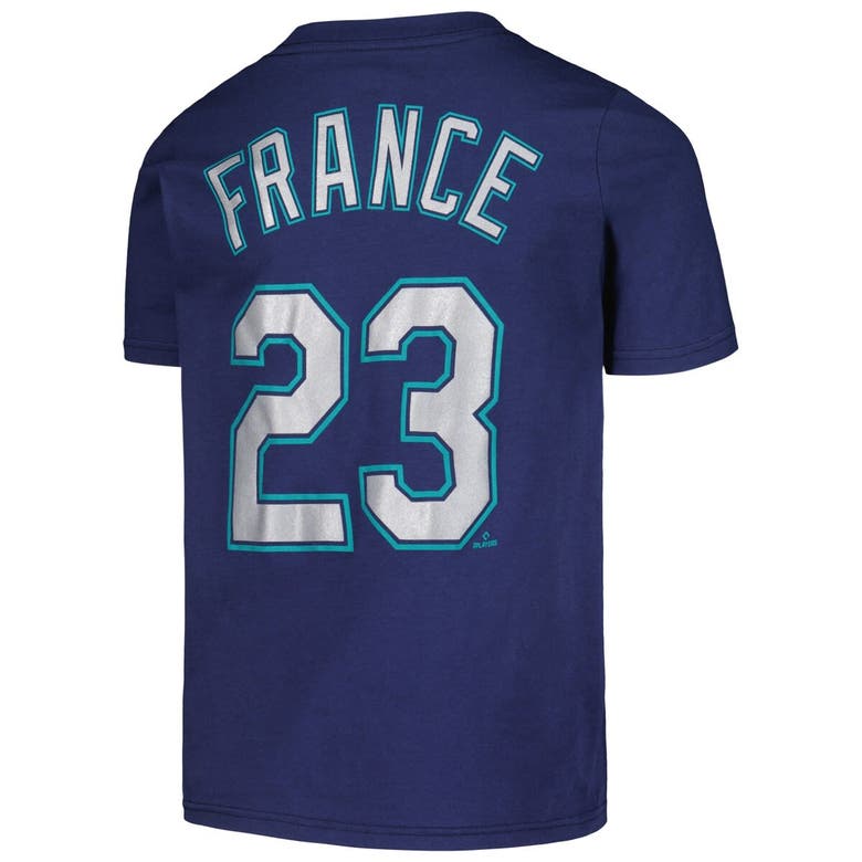 NIKE YOUTH NIKE TY FRANCE NAVY SEATTLE MARINERS PLAYER NAME & NUMBER T-SHIRT