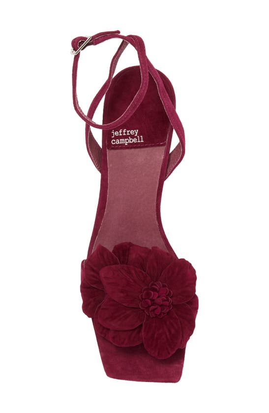 Shop Jeffrey Campbell Honolulu Floral Sandal In Purple Suede