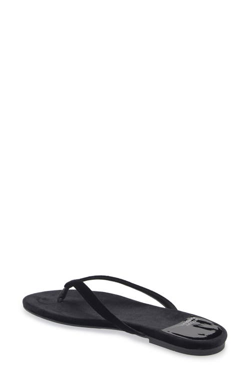 Shop Jeffrey Campbell Kierra Flip Flop In Black Velvet