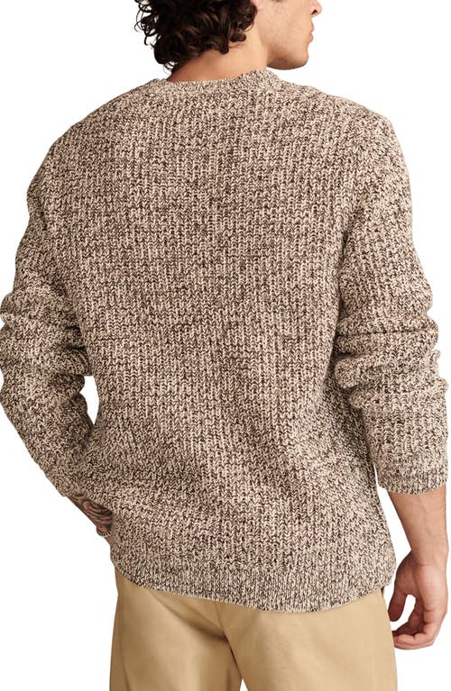 Shop Lucky Brand Easy Marl V-neck Sweater In Oat Milk Marl