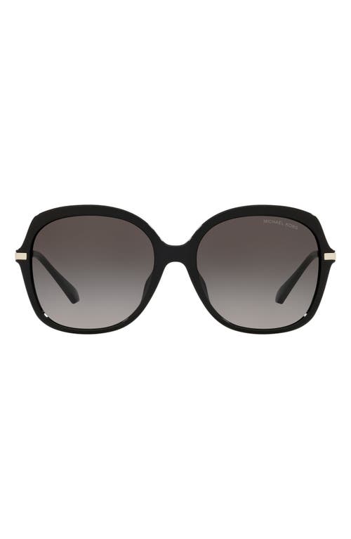 Michael Kors Geneva 56mm Gradient Round Sunglasses in Black