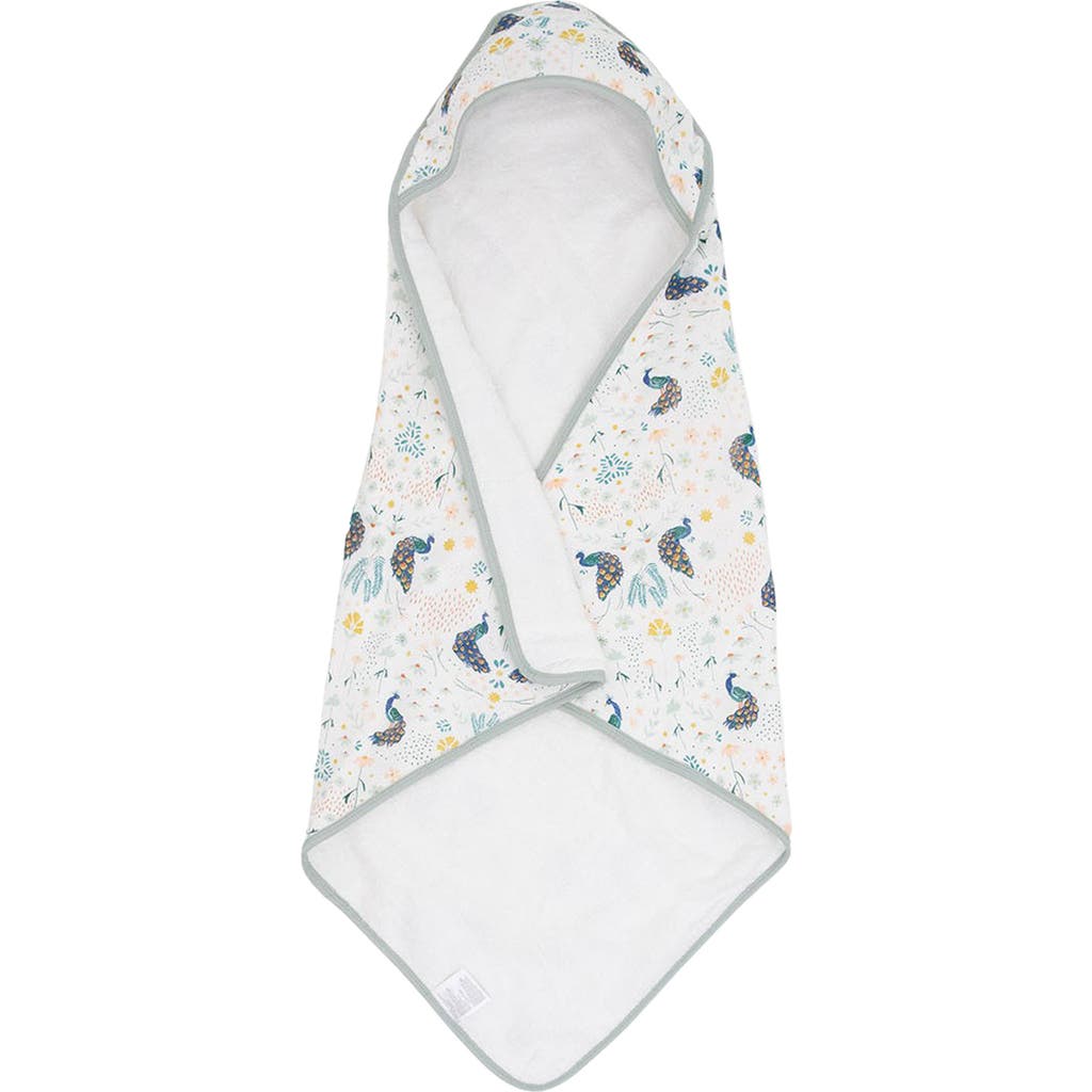 Little Unicorn Cotton Muslin & Terry Hooded Infant Towel In Gray