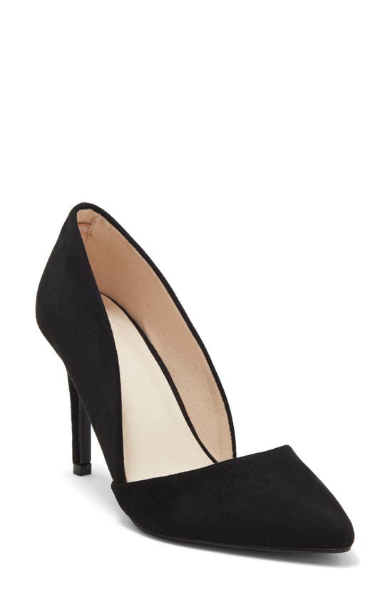 H Halston Kendall Faux Suede Pump In Black