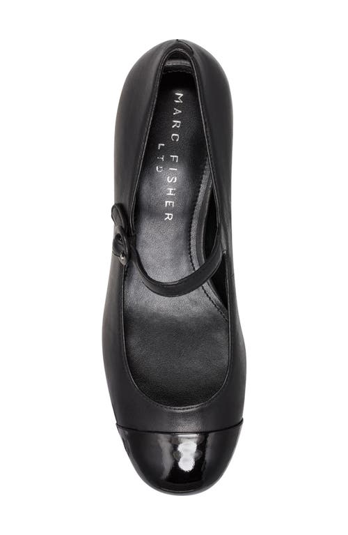 Shop Marc Fisher Ltd Marla Cap Toe Mary Jane Pump In Black