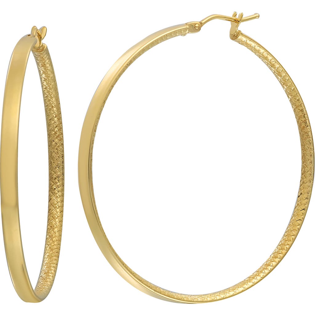 Bony Levy 14k Gold Faceted Inside Out Hoop Earrings In 14k Yellow Gold