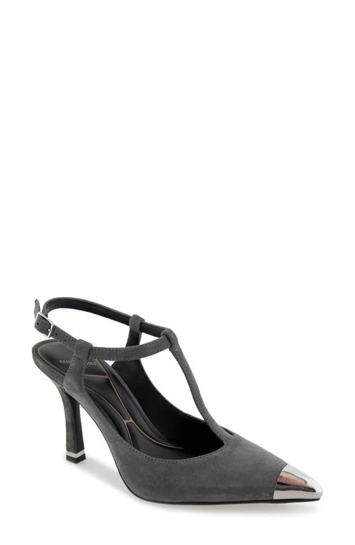 Kenneth Cole Romi T-strap Pump In Dark Grey Suede