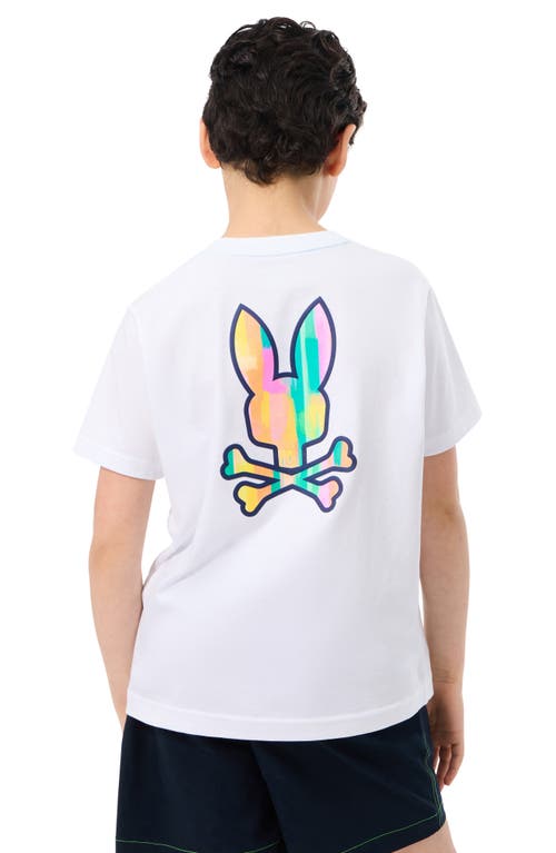 Shop Psycho Bunny Kids' Bunny Back Graphic T-shirt In White