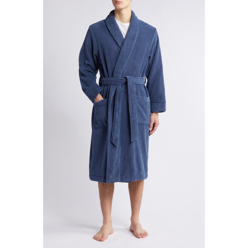 Nordstrom Hydrocotton Robe In Navy Denim