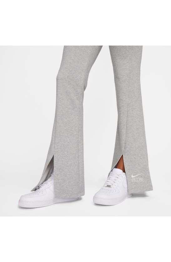 Shop Nike Air High Waist Flare Leggings In Dark Grey Heather/ Photon Dust