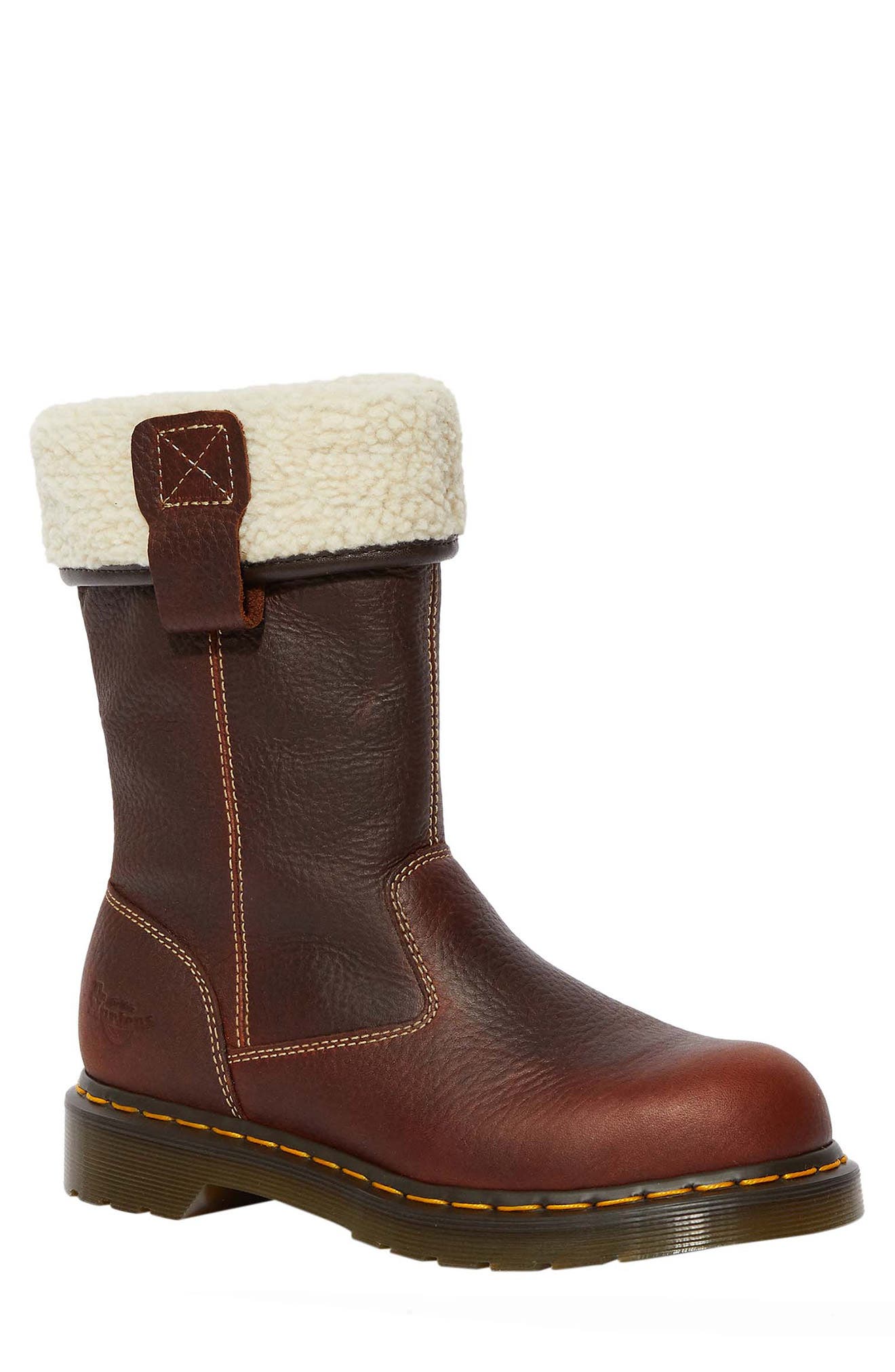 leather and fur boots
