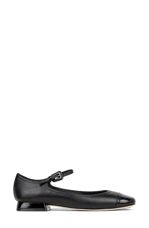 Shop Donald Pliner Larro Cap Toe Mary Jane Flat In Black